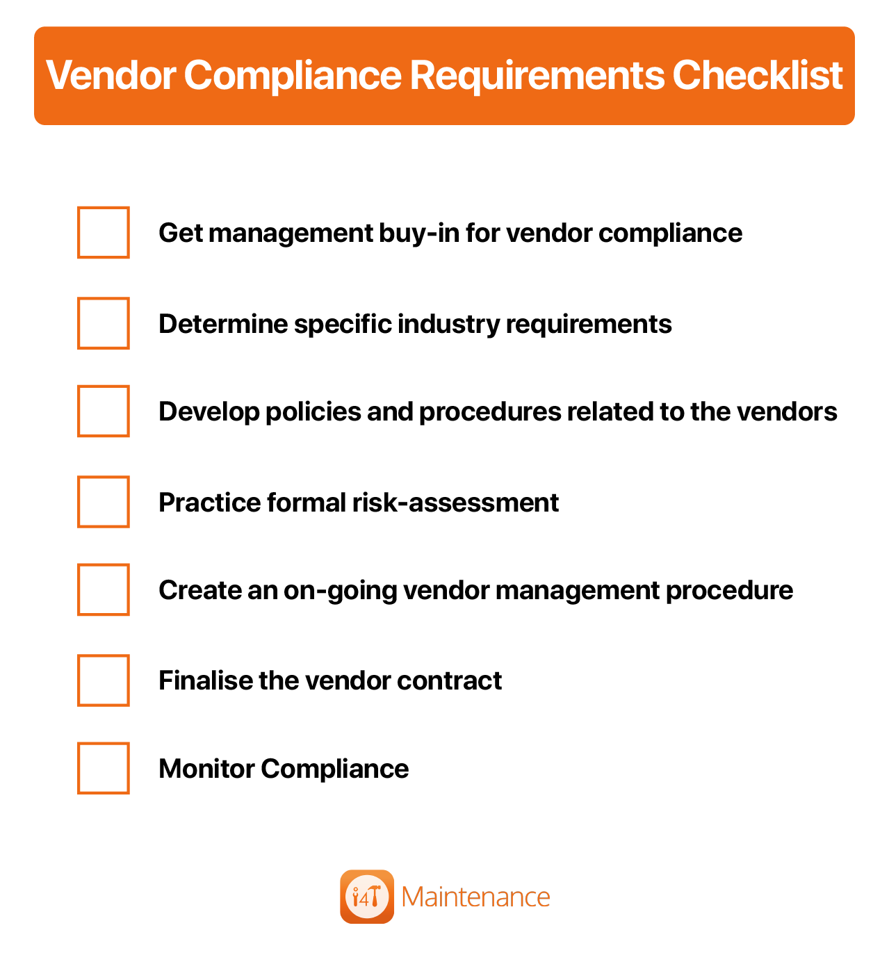 vendor-compliance-management - checklist