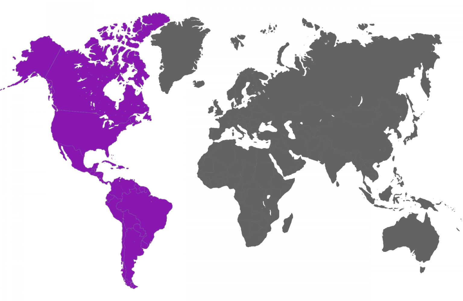 Map Image of Americas Region for i4T Global Licence Holders