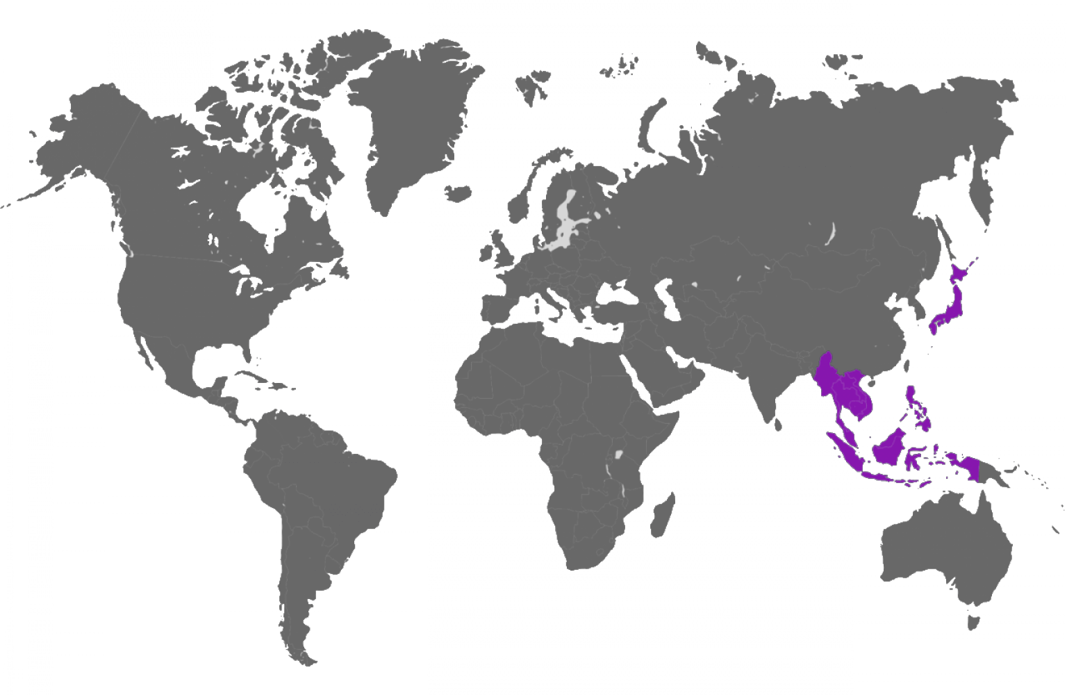 Map Image of South East Asia Region for i4T Global Licence Holders